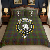 Cunningham Hunting Modern Tartan Crest Bedding Set