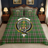 Gray Hunting Tartan Crest Bedding Set