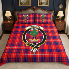 Hamilton Modern Tartan Crest Bedding Set