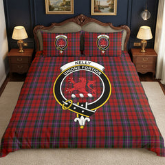 Kelly of Sleat Red Tartan Crest Bedding Set