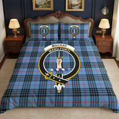 MacKay Blue Tartan Crest Bedding Set