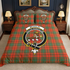 McAulay Ancient Tartan Crest Bedding Set