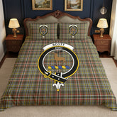 Scott Green Weathered Tartan Crest Bedding Set