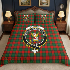 Stewart Atholl Modern Tartan Crest Bedding Set