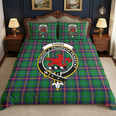 Young Modern Tartan Crest Bedding Set