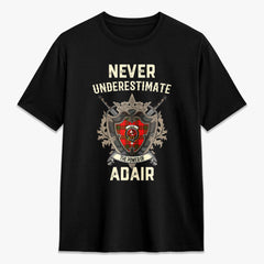 Adair Modern Tartan Crest 2D T-shirt - Never Underestimate Style