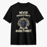 Arbuthnot Modern Tartan Crest 2D T-shirt - Never Underestimate Style