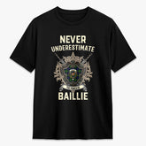 Baillie Tartan Crest 2D T-shirt - Never Underestimate Style