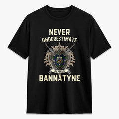 Bannatyne Tartan Crest 2D T-shirt - Never Underestimate Style
