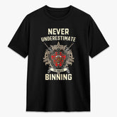 Binning (of Wallifoord) Tartan Crest 2D T-shirt - Never Underestimate Style