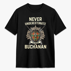 Buchanan Old Sett Tartan Crest 2D T-shirt - Never Underestimate Style