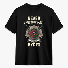Byres Tartan Crest 2D T-shirt - Never Underestimate Style