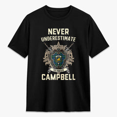 Campbell Ancient 02 Tartan Crest 2D T-shirt - Never Underestimate Style