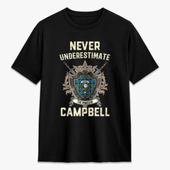 Campbell of Cawdor Ancient Tartan Crest 2D T-shirt - Never Underestimate Style