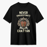 Chattan Tartan Crest 2D T-shirt - Never Underestimate Style