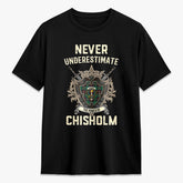 Chisholm Hunting Ancient Tartan Crest 2D T-shirt - Never Underestimate Style
