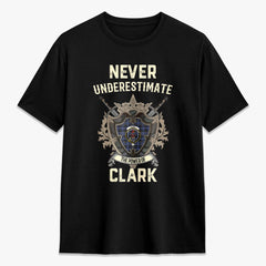 Clark Modern Tartan Crest 2D T-shirt - Never Underestimate Style