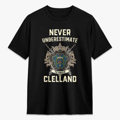 Clelland Tartan Crest 2D T-shirt - Never Underestimate Style