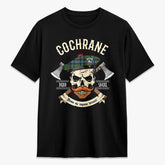 Cochrane Ancient Tartan Crest 2D T-shirt - Alba Skull Style