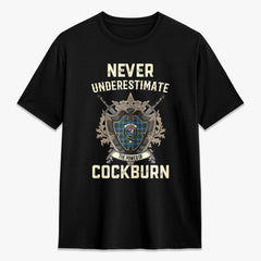 Cockburn Modern Tartan Crest 2D T-shirt - Never Underestimate Style