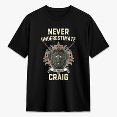Craig Tartan Crest 2D T-shirt - Never Underestimate Style