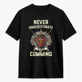 Cumming Modern Tartan Crest 2D T-shirt - Never Underestimate Style