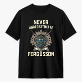 Fergusson Ancient Tartan Crest 2D T-shirt - Never Underestimate Style