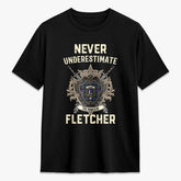 Fletcher Modern Tartan Crest 2D T-shirt - Never Underestimate Style
