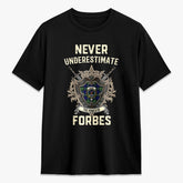 Forbes Modern Tartan Crest 2D T-shirt - Never Underestimate Style