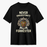 Forrester Tartan Crest 2D T-shirt - Never Underestimate Style