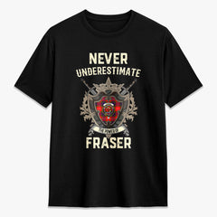 Fraser Tartan Crest 2D T-shirt - Never Underestimate Style