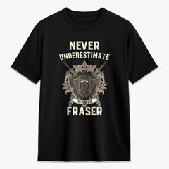 Fraser (of Lovat) Hunting Modern Tartan Crest 2D T-shirt - Never Underestimate Style