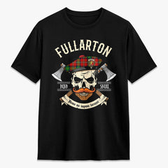 Fullarton Tartan Crest 2D T-shirt - Alba Skull Style