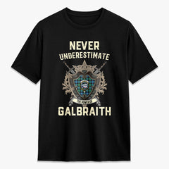 Galbraith Ancient Tartan Crest 2D T-shirt - Never Underestimate Style