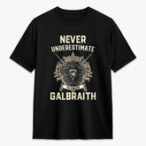 Galbraith Modern Tartan Crest 2D T-shirt - Never Underestimate Style
