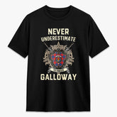 Galloway Red Tartan Crest 2D T-shirt - Never Underestimate Style