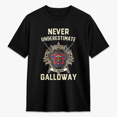 Galloway Red Tartan Crest 2D T-shirt - Never Underestimate Style