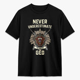 Ged Tartan Crest 2D T-shirt - Never Underestimate Style