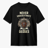 Geddes Tartan Crest 2D T-shirt - Never Underestimate Style
