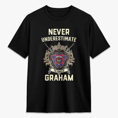Graham of Menteith Red Tartan Crest 2D T-shirt - Never Underestimate Style