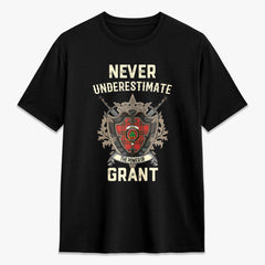 Grant Weathered Tartan Crest 2D T-shirt - Never Underestimate Style