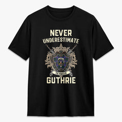 Guthrie Modern Tartan Crest 2D T-shirt - Never Underestimate Style