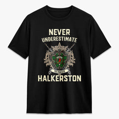 Halkerston Tartan Crest 2D T-shirt - Never Underestimate Style