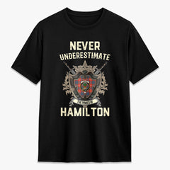 Hamilton Ancient Tartan Crest 2D T-shirt - Never Underestimate Style