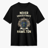 Hamilton Hunting Modern Tartan Crest 2D T-shirt - Never Underestimate Style