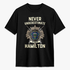 Hamilton Hunting Modern Tartan Crest 2D T-shirt - Never Underestimate Style