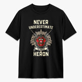 Heron Tartan Crest 2D T-shirt - Never Underestimate Style