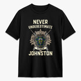 Johnston Modern Tartan Crest 2D T-shirt - Never Underestimate Style