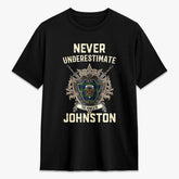 Johnston of Caskieben Tartan Crest 2D T-shirt - Never Underestimate Style