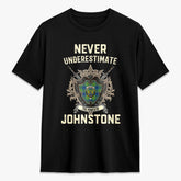 Johnstone Ancient Tartan Crest 2D T-shirt - Never Underestimate Style